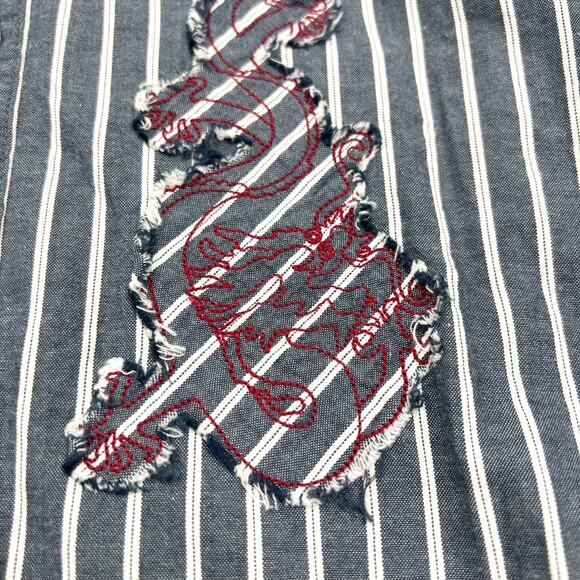 Tea Collection Dragon Striped Button Down Shirt - Picture 2 of 6